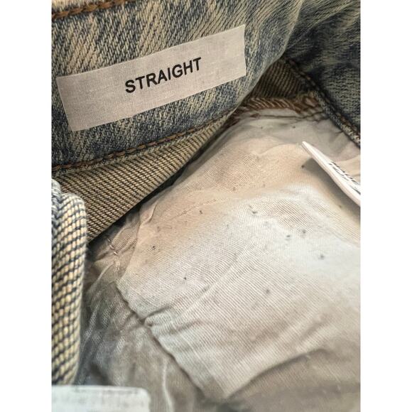 Judy Blue Straight Fit Jeans Women's 7/28 Destroyed High Waisted Side Slit Hem - Picture 7 of 12